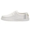 Wally Break Stitch - White -Heydude Shoes 110790160 WALLY LINEN NATURAL WHITE 01