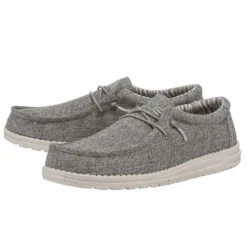 Heydude Shoes -Heydude Shoes 112473915 WALLY ECO LINEN IRON LEFT 2