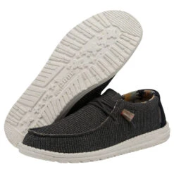 Wally Knit - Charcoal -Heydude Shoes 112474007 WALLY ECO SOX CHARCOAL LEFT 3