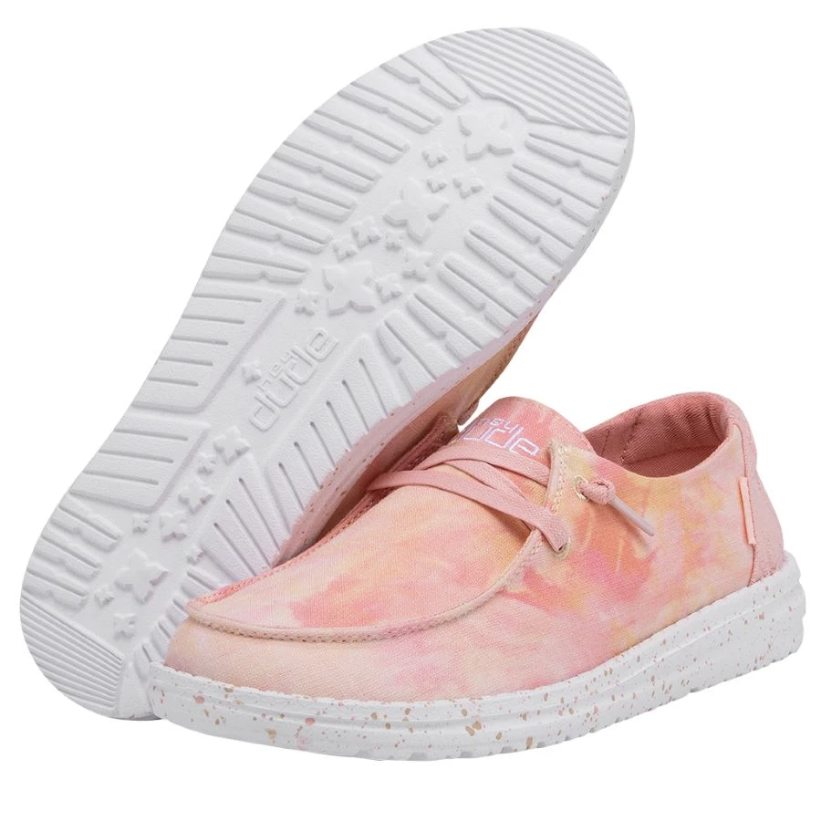 Wendy Tie Dye - Lemon Ombre Wendy Tie Dye - Lemon Ombre -Heydude Shoes 122256020 WENDY TIE DYE LEMON OMBRE LEFT 3