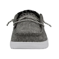 Wendy Youth Chambray - Onyx -Heydude Shoes 130124203 WENDY YOUTH CHAMBRAY ONYX LEFT 4