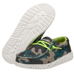 Wally Youth Sox - Taupe Camo -Heydude Shoes 130137034 WALLY YOUTH SOX TAPUE CAMO LEFT 3 dedfbc33 883d 46d3 8560 c33aeee6f489