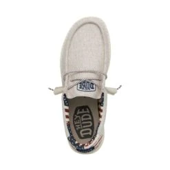 Wally Patriotic - Off White Patriotic -Heydude Shoes 40001 1K1 WALLYPATRIOTIC OFFWHITEPATRIOTIC LEFTTOP