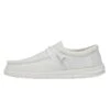 Wally Slub Canvas - White -Heydude Shoes 40009 100 WALLYSLUBCANVAS WHITE LEFTSIDE