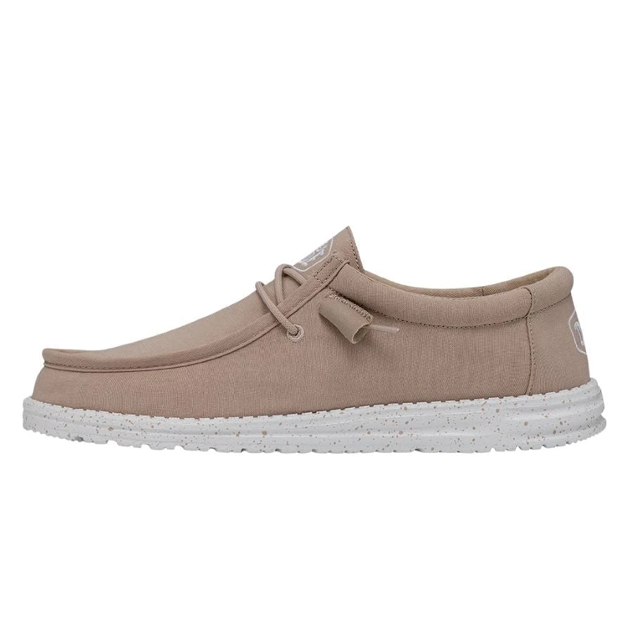Wally Slub Canvas - Tan Wally Slub Canvas - Tan -Heydude Shoes 40009 265 WALLYSLUBCANVAS TAN LEFTSIDE