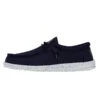 Wally Slub Canvas - Navy -Heydude Shoes 40009 410 WALLY SLUB CANVAS NAVY LEFT SIDE
