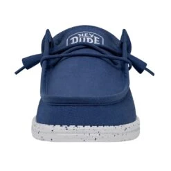 Wally Slub Canvas - True Blue -Heydude Shoes 40009 428 WALLYSLUBCANVAS TRUEBLUE LEFTFRONT