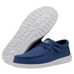 Wally Slub Canvas - True Blue -Heydude Shoes 40009 428 WALLYSLUBCANVAS TRUEBLUE PAIRBOTTOM