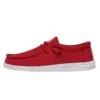 Wally Slub Canvas - Red -Heydude Shoes 40009 610 WALLYSLUBCANVAS RED LEFTSIDE