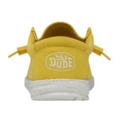 Wally Slub Canvas - Empire Yellow -Heydude Shoes 40009 76I WALLYSLUBCANVAS EMPIREYELLOW LEFTBACK