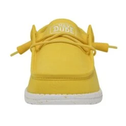 Wally Slub Canvas - Empire Yellow -Heydude Shoes 40009 76I WALLYSLUBCANVAS EMPIREYELLOW LEFTFRONT