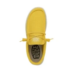 Wally Slub Canvas - Empire Yellow -Heydude Shoes 40009 76I WALLYSLUBCANVAS EMPIREYELLOW LEFTTOP