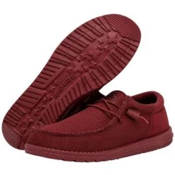 Wally Funk Mono - Red 4 Wally Funk Mono - Red -Heydude Shoes 40011 610 WALLYFUNKMONO RED PAIRBOTTOM