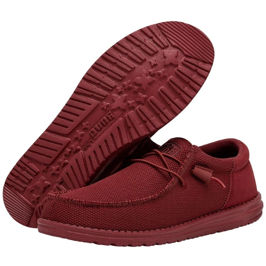 Wally Funk Mono - Red Wally Funk Mono - Red -Heydude Shoes 40011 610 WALLYFUNKMONO RED PAIRBOTTOM