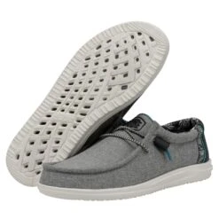 Wally H2O - Graphite 4 Wally H2O - Graphite -Heydude Shoes 40013 014 WALLYH2O GRAPHITE PAIRBOTTOM