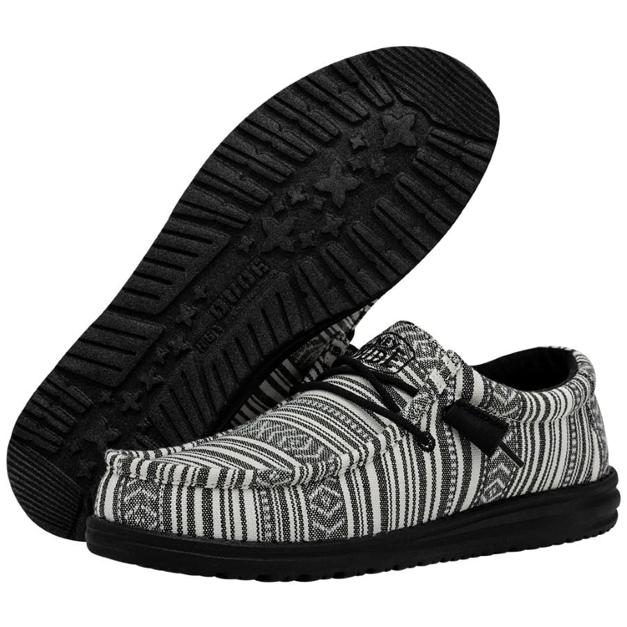 Wally Serape - Black Gravel Wally Serape - Black Gravel -Heydude Shoes 40017 0YB WALLY SERAPE BLACK GRAVEL LEFT 3