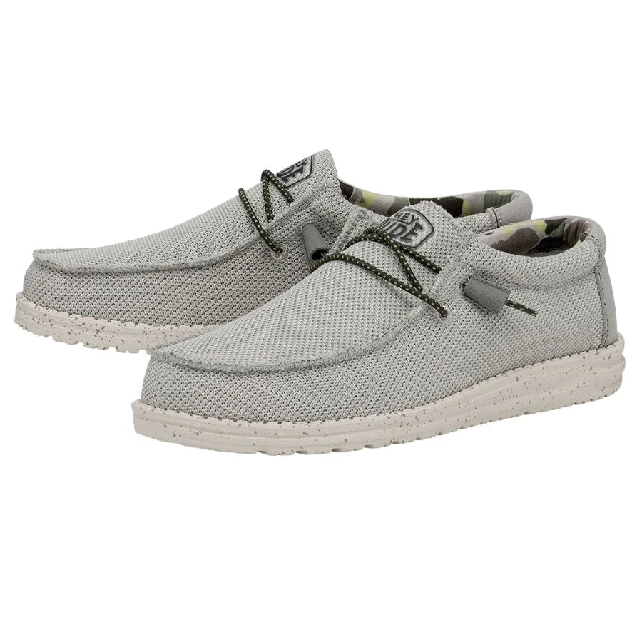 Wally Sox Triple Needle - Fog Wally Sox Triple Needle - Fog -Heydude Shoes 40020 1HA WALLYSOXTRIPLENEEDLE FOG PAIRSIDE