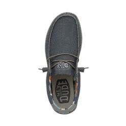 Wally Sox Triple Needle - Blue Shadow -Heydude Shoes 40020 3US WALLYSOXTRIPLENEEDLE BLUESHADOW LEFTTOP