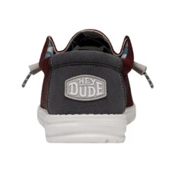 Wally Sox Triple Needle - Karanda Red -Heydude Shoes 40020 6VF WALLYSOXTRIPLENEEDLE KARANDARED LEFTBACK