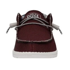 Wally Sox Triple Needle - Karanda Red -Heydude Shoes 40020 6VF WALLYSOXTRIPLENEEDLE KARANDARED LEFTFRONT