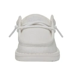 Wally Toddler Slub Canvas - White 5 Wally Toddler Slub Canvas - White -Heydude Shoes 40029 100 WALLYTODDLERSLUBCANVAS WHITE LEFTFRONT