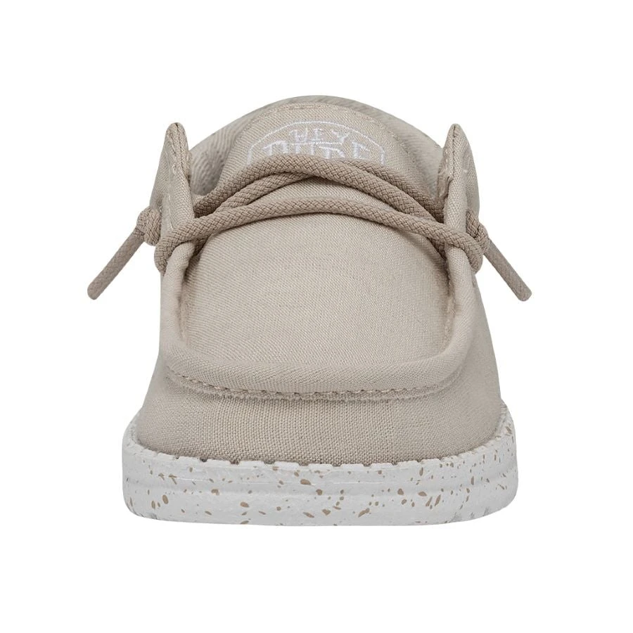 Wally Toddler Slub Canvas - Natural Wally Toddler Slub Canvas - Natural -Heydude Shoes 40029 106 WALLYTODDLERSLUBCANVAS NATURAL LEFTFRONT