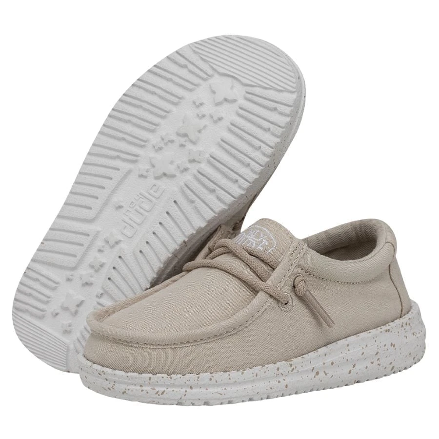 Wally Toddler Slub Canvas - Natural Wally Toddler Slub Canvas - Natural -Heydude Shoes 40029 106 WALLYTODDLERSLUBCANVAS NATURAL PAIRBOTTOM