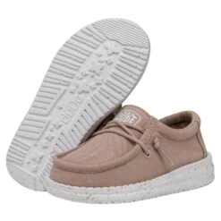 Wally Toddler Slub Canvas - Tan -Heydude Shoes 40029 265 WALLYTODDLERSLUBCANVAS TAN PAIRBOTTOM
