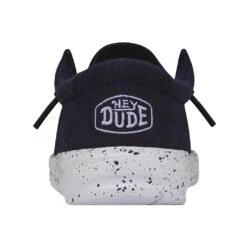 Wally Toddler Slub Canvas - Navy -Heydude Shoes 40029 410 WALLYTODDLERSLUBCANVAS NAVY LEFTBACK