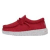 Wally Toddler Slub Canvas - Red -Heydude Shoes 40029 610 WALLYTODDLERSLUBCANVAS RED LEFTSIDE 1