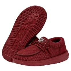 Wally Toddler Funk Mono - Red -Heydude Shoes 40030 610 WALLYTODDLERFUNKMONO RED PAIRBOTTOM
