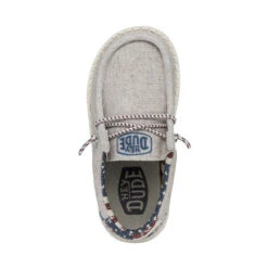 Wally Toddler Patriotic - Off White Patriotic -Heydude Shoes 40031 1K1 WALLYTODDLERPATRIOTIC OFFWHITEPATRIOTIC LEFTTOP