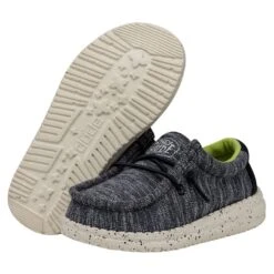 Wally Toddler Stretch - Navy Speckle -Heydude Shoes 40035 4MP WALLYTODDLERSTRETCH NAVYSPECKLE PAIRBOTTOM