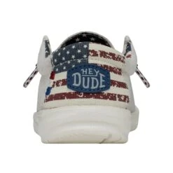 Wally Youth - Off White Patriotic -Heydude Shoes 40040 1K1 WALLYYOUTH OFFWHITEPATRIOTIC LEFTBACK
