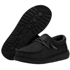 Wally Youth - Basic Black -Heydude Shoes 40041 001 WALLY YOUTH BASIC BLACK LEFT 3