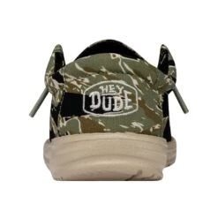 Wally Youth Camouflage - Tiger Stripe Camo -Heydude Shoes 40042 9CJ WALLYYOUTHCAMOUFLAGE TIGERSTRIPECAMO LEFTBACK