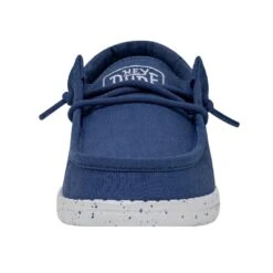 Wally Youth Slub Canvas - True Blue -Heydude Shoes 40044 428 WALLYYOUTHSLUBCANVAS TRUEBLUE LEFTFRONT