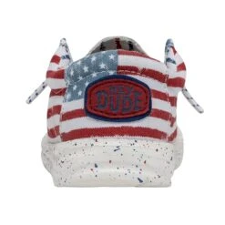 Wally Youth Patriotic - Stars And Stripes -Heydude Shoes 40046 9C8 WALLYYOUTHPATRIOTIC STARSANDSTRIPES LEFTBACK