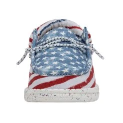 Wally Youth Patriotic - Stars And Stripes -Heydude Shoes 40046 9C8 WALLYYOUTHPATRIOTIC STARSANDSTRIPES LEFTFRONT