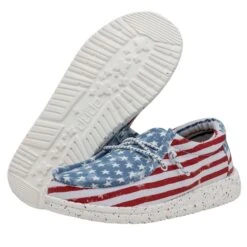 Wally Youth Patriotic - Stars And Stripes -Heydude Shoes 40046 9C8 WALLYYOUTHPATRIOTIC STARSANDSTRIPES PAIRBOTTOM