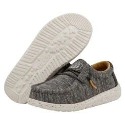 Wally Youth Stretch - Taupe -Heydude Shoes 40050 214 WALLY YOUTH STRETCH TAUPE LEFT 3