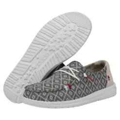 Wendy Boho - Embroidery Dark Grey -Heydude Shoes 40054 1GS WENDYBOHO EMBROIDERYDARKGREY PAIRBOTTOM