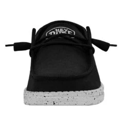 Wendy Slub Canvas - Black 5 Wendy Slub Canvas - Black -Heydude Shoes 40063 001 WENDY SLUB CANVAS BLACK LEFT 4