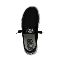 Wendy Slub Canvas - Black 7 Wendy Slub Canvas - Black -Heydude Shoes 40063 001 WENDY SLUB CANVAS BLACK LEFT 6