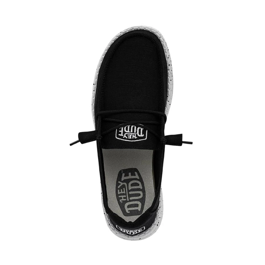 Wendy Slub Canvas - Black Wendy Slub Canvas - Black -Heydude Shoes 40063 001 WENDY SLUB CANVAS BLACK LEFT 6
