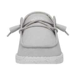 Wendy Slub Canvas - Light Grey -Heydude Shoes 40063 007 WENDYSLUBCANVAS LIGHTGREY LEFTFRONT