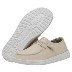 Wendy Slub Canvas - Natural -Heydude Shoes 40063 106 WENDYSLUBCANVAS NATURAL PAIRBOTTOM