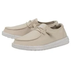 Wendy Slub Canvas - Natural -Heydude Shoes 40063 106 WENDYSLUBCANVAS NATURAL PAIRSIDE
