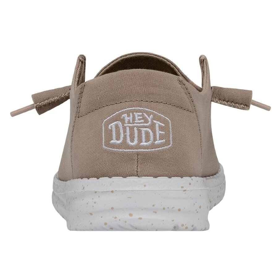 Wendy Slub Canvas - Tan Wendy Slub Canvas - Tan -Heydude Shoes 40063 265 WENDYSLUBCANVAS TAN LEFTBACK