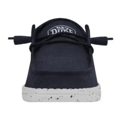 Wendy Slub Canvas - Navy -Heydude Shoes 40063 410 WENDYSLUBCANVAS NAVY LEFTFRONT 1